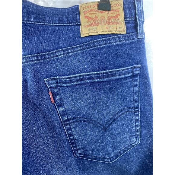 Levi's Premium 541 Athletic Taper Leg Jeans Mens 32x30 Med Dark Wash Dry Cleaned - Picture 8 of 11